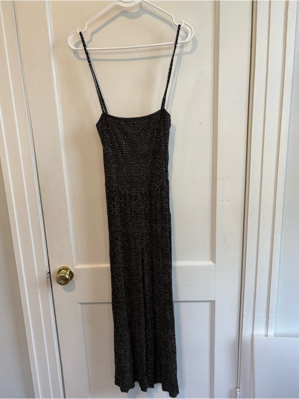 Billabong Black Maxi Dress with White Dot Print